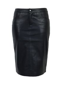Bleistiftrock RICANO "Lederrock 095 Skirt", Damen, Gr. XS, schwarz, Obermaterial: 100% Lammnappaleder LANA., schmal midi, R&ouml;cke Bleistiftrock, Handgefertigt aus echtem Leder