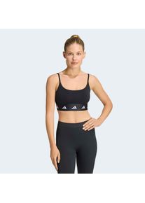 Sport-BH adidas Performance "LOGO LS BRA", Damen, Gr. XXL, N-Gr, schwarz, Obermaterial: 85% Polyester, 15% Elasthan, BHs Sport-BH