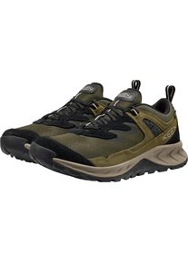 Outdoorschuh Keen "HIGHTRAIL WP", Herren, Gr. 47, forest night, schwarz olive, Leder, Synthetik, Schuhe Outdoorschuh, wasserdicht
