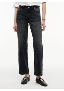 Straight-Jeans Tommy Jeans "SOPHIE LOW RISE STRAIGHT DJ0187", Damen, Gr. 28, L&auml;nge 30, schwarz (denim schwarz), Denim/Jeans, Obermaterial: 99% Baumwolle, 1% Elasthan, Abriebeffekte, straight fit lang, Jeans Straight-Jeans, Baumwollmischung, straight fit