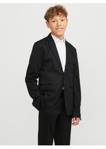 Jack & Jones Sakko JACK & JONES JUNIOR "JJEJAXON JERSEY BLAZER NOOS JNR", Jungen, Gr. 152, schwarz, Jersey, Obermaterial: 79% Polyester, 18% Viskose, 3% Elasthan, unifarben, slim fit normal, Sakkos Sakko