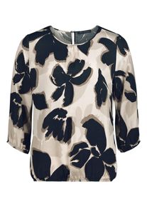 Schlupfbluse Betty Barclay "Schlupfbluse mit 3/4 Arm", Damen, Gr. 42, beige, schwarz, Obermaterial: 100% Viskose CV., Blusen Schlupfbluse