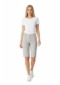 Shorts DEPROC Active "KENORA URBAN Trekkingshorts Damen", Damen, Gr. 40/42 (M), Normalgr&ouml;&szlig;en, grau (dunkelbraun), Web, 97% Polyester, 3% Elasthan, regular fit kniefrei, Hosen Shorts, In melierter Optik
