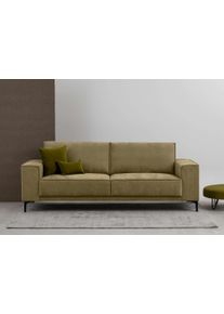 3-Sitzer Home Affaire "OLAND Struktur fein, Sofa, B: 224 cm, Skandi-Design", gr&uuml;n (olive), B:224cm H:85cm T:83cm, 100% Polyester, Sofas, 3-Sitzer, Struktur, Flachgewebe, Luxus-Microfaser, Boucle