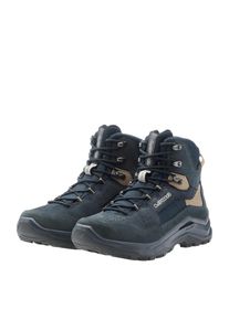 Wanderschuh Lowa "VENTIERRA GTX MID", Herren, Gr. 41, navy, dune, Textil, Veloursleder, Schuhe Wanderschuh, wasserdicht dank Gore-Tex Membrane
