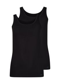 Achseltop Skiny "Skiny ADVANTAGE Cotton Stretch", Damen, Gr. 44, 2 Stk., N-Gr, schwarz, Obermaterial: 92% Baumwolle, 8% Elasthan, unifarben, normal, Unterhemden Achseltop