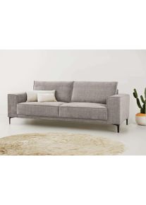 3-Sitzer Home Affaire "OLAND Chenille, Sofa, B: 224 cm, Skandi-Design", grau (light grau), B:224cm H:85cm T:83cm, 100% Polyester, Sofas, 3-Sitzer, Struktur, Flachgewebe, Luxus-Microfaser, Boucle