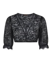 Dirndlbluse Nina von C. "Dirndl-Bluse halbarm Celine", Damen, Gr. 42, schwarz, Obermaterial: 87% Polyamid PA. 13% Elasthan EL., Blusen Dirndlbluse