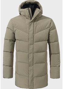 Sch&ouml;ffel Langjacke SCH&Ouml;FFEL "Urban Down Coat Style Cers MNS", Herren, Gr. 46, braun (4725, braun), Oberstoff : 90% Polyester 10% Elasthan (Coating: Polyurethan) Futter : 100% Polyester Futter 2: 100% Polyester F&uuml;llung : 80% Daune 20% Federn, regular fit, hoch geschlossener Ausschnitt, Jacken Langjacke