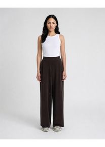 Smith & Soul Schlupfhose SMITH & SOUL, Damen, Gr. XXL, N-Gr, schwarz choc, Jersey, Obermaterial: 48% Polyester, 46% Modal, 6% Elasthan, unifarben, lang, Hosen Schlupfhose, mit Bundfalten, Wide Leg