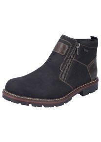 Winterstiefelette Rieker, Herren, Gr. 44, schwarz (schwarz, kastanie), Lederimitat, Schuhe Winterstiefelette, Winterboots, Warmfutter, Rei&szlig;verschl&uuml;sse, mit TEX-Ausstattung