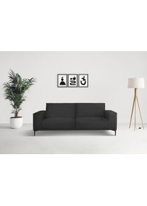 3-Sitzer Home Affaire "OLAND Flachgewebe, Sofa, B: 224 cm, Skandi-Design", grau (anthrazit), B:224cm H:85cm T:83cm, 100% Polyester, Sofas, 3-Sitzer, Struktur, Flachgewebe, Luxus-Microfaser, Boucle