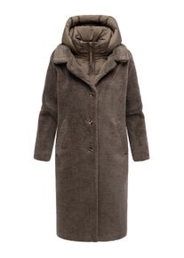 Wintermantel Navahoo "Wintermantel Teddyzauber 14", Damen, Gr. XL, braun (stone braun), Obermaterial: 100% Polyester PES. Obermaterial: Futter: 100% Polyester PES. 100% Polyester PES., M&auml;ntel Wintermantel