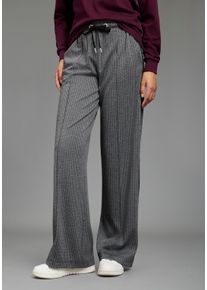Wirkhose Kangaroos, Damen, Gr. 50, N-Gr, graumeliert, Interlock, Obermaterial: 85% Polyester, 13% Viskose, 2% Elasthan, weit bodenlang, Hosen Wirkhose, weite Passform, mit geradem Bein, bodenlange Form