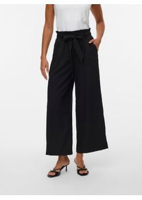 V&eacute;ro Moda Paperbag-Hose VERO MODA "VMSYDNEY HW PAPERBAG ANKLE PANT NOOS", Damen, Gr. M (38), L&auml;nge 32, schwarz, Web, Obermaterial: 53% Viskose, 35% Polyester, 12% Nylon, unifarben, kn&ouml;chelfrei, Hosen Paperbag-Hose, Materialmix