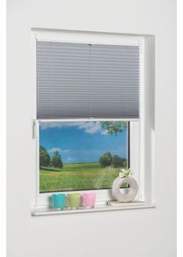 Plissee K-home "Klemmfix Pisa" Gr. 3, grau (silbergrau), B:60cm H:130cm, Obermaterial: 100% Polyester, Plissees, Plissee