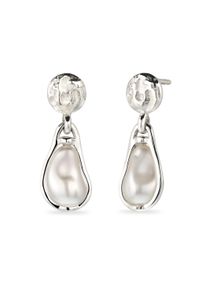 Paar Ohrstecker Elli "Ohrringe Ohrstecker Kreis mit Perlen von Swarovski(R) 925 Sterling Silber" Gr. 28, silber, Ohrringe, Damen, 28, Silber 925 (Sterlingsilber), Paar Ohrstecker