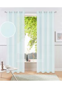 Gardine OTTO HOME "XANA" Gr. 3, hellblau, B:145cm H:225cm, Voile, Polyester, Gardinen, Gardine, Bestseller, einfarbig, 1 bzw. 2er Set, pflegeleicht, Bestseller