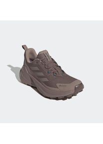Wanderschuh adidas terrex "TRAILMAKER 2.0 GORE-TEX", Damen, Gr. 42, braun (earth strata, trace braun, chalky braun), Synthetik, Textil, Schuhe Wanderschuh, wasserdicht dank Gore-Tex Membrane