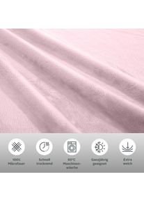 Bettw&auml;sche OTTO HOME "Desner3", rosa, B/L: 155cm x 220cm, 1 Stk., 1 Stk., Microfaser, B/L: 80cm x 80cm, 2, Microfaser, Obermaterial: 100% Polyester, Bettw&auml;sche, Bettw&auml;sche, Bettw&auml;sche mit Rei&szlig;verschluss, Cashmere-Touch, kuschelig & weich