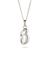 Kette mit Anh&auml;nger Elli "Halskette Melted Buchstabe S 925 Sterling Silber" Gr. 45, silber, Halsketten, Damen, Silber 925 (Sterlingsilber), Kette mit Anh&auml;nger