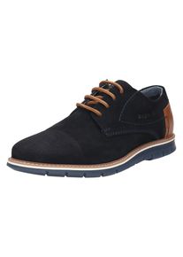 Schn&uuml;rschuh Bugatti, Herren, Gr. 48, blau (blau used), Veloursleder, used, Schuhe Schn&uuml;rschuh, Freizeitschuh, Halbschuh, Sneaker mit Ziern&auml;hten