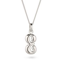 Kette mit Anh&auml;nger Elli "Halskette Melted Buchstabe E 925 Sterling Silber" Gr. 45, silber, Halsketten, Damen, Silber 925 (Sterlingsilber), Kette mit Anh&auml;nger