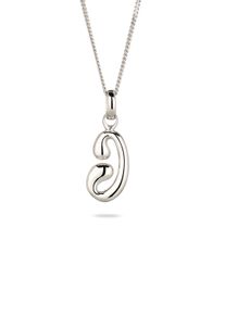 Kette mit Anh&auml;nger Elli "Halskette Melted Buchstabe J 925 Sterling Silber" Gr. 45, silber, Halsketten, Damen, Silber 925 (Sterlingsilber), Kette mit Anh&auml;nger