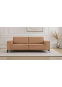 3-Sitzer Home Affaire "OLAND Cord, Sofa, B: 224 cm, Skandi-Design", braun (light braun), B:224cm H:85cm T:83cm, 92%PES 8%NY, Sofas, 3-Sitzer, Struktur, Flachgewebe, Luxus-Microfaser, Boucle