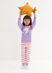 Pyjamas av mjuk bomull (2-delat set) - rosa - storlek 152/158 - bonprix