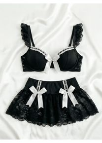 Sexy Lingerie Seamless Underwear Fancy Women Erotic Outfit Open Sexy Bra Set Fantasy Mini Skirt Bra Set Cosplay Costumes Women