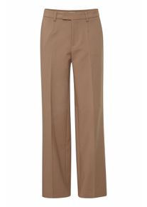 Stoffhose Pulz Jeans "Casual PZBINDY", Damen, Gr. 46, N-Gr, braun (walnut), Obermaterial: 53% Baumwolle CO. 44% Polyester PES. 3% Elasthan EL., Hosen Stoffhose
