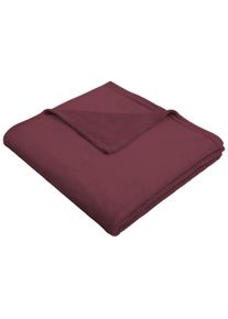 Wohndecke OTTO HOME "Jil", rot (bordeaux), B:130cm L:180cm, Kunstfaser, Wohndecken, Wohndecke, aus super weichem Kuschelfleece, Kuscheldecke, Premium Qualit&auml;t