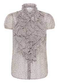Langarmhemd Saint Tropez "Damen Langarm - Hemd LiljaSZ", Damen, Gr. XL, N-Gr, lila (lila cottage blooms), Obermaterial: 100% Polyester PES., Hemden Langarmhemd