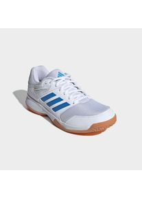 Hallenschuh adidas Performance "SPEEDCOURT", Herren, Gr. 46,5, blau (cloud wei&szlig;, ray blau, lucid aquamarine), Synthetik, Textil, Schuhe Hallenschuh, geeignet f&uuml;r jeden Hallensport