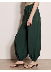 Stoffhose Apricot "L&auml;ssige Ballonhose", Damen, Gr. XL (42), N-Gr, gr&uuml;n, gewebt, Obermaterial: 87% Viskose LENZING ECOVERO CV LenzEcov. 13% Nylon NY., uni, Hosen Stoffhose, mit elastischem Bund