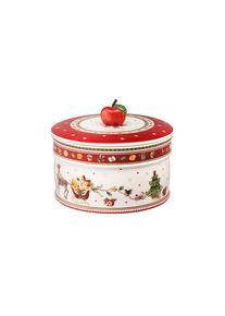 Villeroy & Boch Vorratsdose VILLEROY & BOCH "Geb&auml;ckdose Winter Bakery Delight &oslash; 17,3 cm bunt", bunt, Porzellan, Lebensmittelaufbewahrungsbeh&auml;lter, Vorratsdose