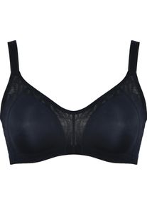 Minimizer-BH Naturana "Minimizer", Damen, Gr. 80, Cup B, schwarz, Obermaterial: 81% Polyamid, 19% Elasthan. Spitze: 64% Polyamid, 36% Elasthan, unifarben, bequem, BHs Minimizer-BH, Shaping-Effekt, breite Tr&auml;ger, feminin, ohne B&uuml;gel, mit Spitze, bequem