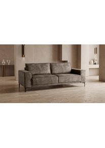 3-Sitzer Home Affaire "OLAND Luxus-Microfaser, Sofa, B: 224 cm, Skandi-Design", grau (taupe), B:224cm H:85cm T:83cm, 100% Polyester, Sofas, 3-Sitzer, Struktur, Flachgewebe, Luxus-Microfaser, Boucle