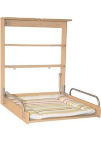 Wickelregal Roba "Wandwickelregal klappbar, inkl. Wickelunterlage Dschungelbaby", Baby, beige (natur), Wickeltische Wickelregal, zur Montage an die Wand