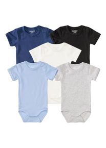 Kurzarmbody STACCATO, Jungen, Gr. 62/68, Normalgr&ouml;&szlig;en, bunt, Oberstoff: 95% Baumwolle, 5% Elasthan., meliert, unifarben, Basic, normal, Bodys Kurzarmbody, 5er-Pack