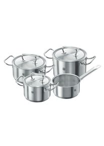 Topf-Set Zwilling "TWIN Classic", silber (silberfarben), T&ouml;pfe, Topf-Set, 18/10 Edelstahl, Silber, 4-tlg., Induktion