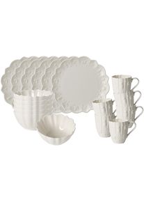 Villeroy & Boch Geschirr-Set VILLEROY & BOCH "Fr&uuml;hst&uuml;cks-Set Toy's Delight Royal Classic 18er Set wei&szlig;", wei&szlig;, 18, Porzellan, Geschirr-Sets, Geschirr-Set, Sp&uuml;lmaschinengeeignet, Mikrowellenfest