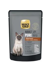 SELECT GOLD Pure Sachets de P&acirc;t&eacute;e Chat Adute Sanglier 48x85 g