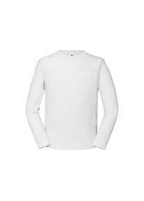 Fruit of the Loom Unisex volwassen Iconic 190 T-shirt met lange mouwen (Wit)