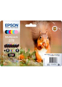 Epson Tintenpatrone "original 378, Claria Photo HD (Eichh&ouml;rnchen)", schwarz, cyan, helle cyan, magenta, helle magenta, gelb, Tintenpatronen, Tintenpatrone