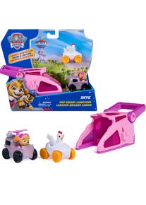 Spielzeug-Auto Spin Master "PAW Patrol &ndash; Pup Squad Launcher mit Skye & Henrietta Fahrzeugen", bunt, Spielzeugfahrzeuge, Kinder, Kunststoff, Spielzeug-Auto