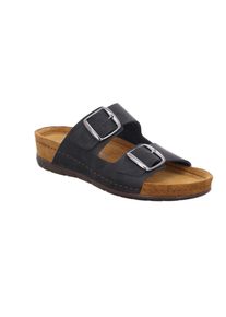 Pantolette Rohde "Rodigo-40", Damen, Gr. 42, schwarz, Nubukleder, Schuhe Pantolette, Hausschuh, Sandale, Komfortschuh mit Keilabsatz