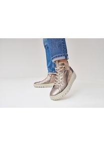 Waldl&auml;ufer Stiefelette WALDL&Auml;UFER "H-Livia", Damen, Gr. 9 (43), beige (bronce nougat toffee), Nappaleder, Nubukleder, Veloursleder, Schuhe Stiefelette, Schn&uuml;rboots, Komfort-Stiefelette in Bequemweite G (= weit)
