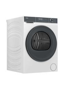Haier W&auml;rmepumpentrockner "HD80-C33637", Energieeffizienz: C, wei&szlig;, B:59,5cm H:84,5cm T:58,6cm, Trockner, Smart AI Automatikprogramm, W&auml;rmepumpentrockner